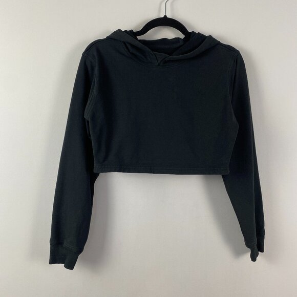 Lululemon Cropped Hoodie Size 2 Black Long Sleeve - Picture 1 of 8